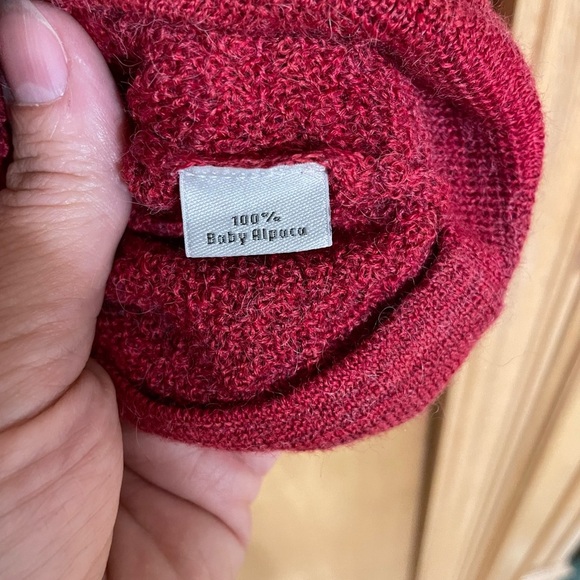 SOL- baby alpaca wool vintage v neck - Picture 4 of 4